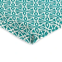 Teal Geometric Outdoor Chair Cushion