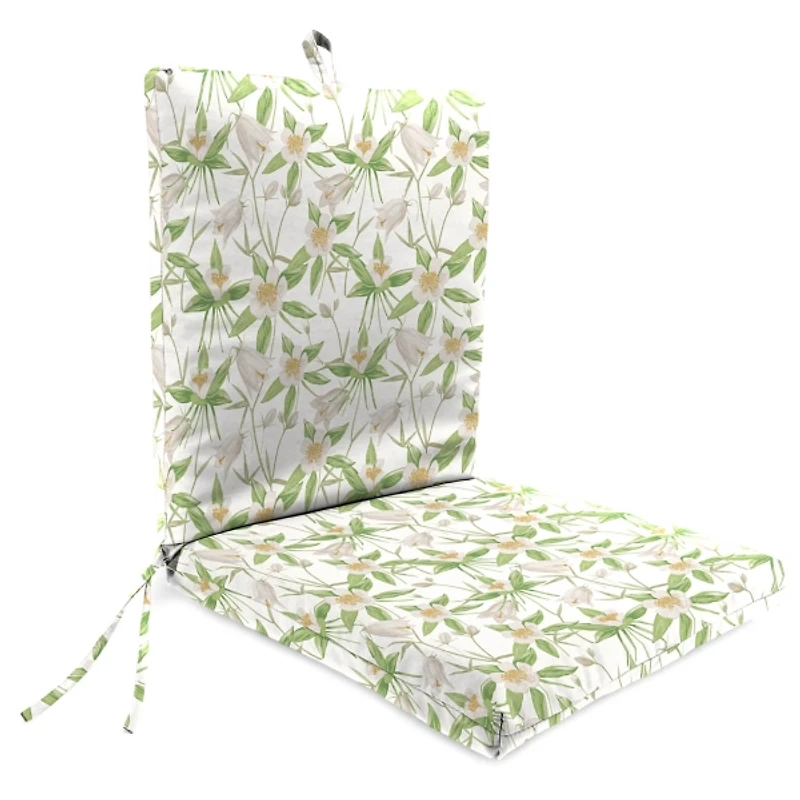 Cream Floral Outdoor Chair Cushion