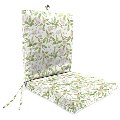 Cream Floral Outdoor Chair Cushion