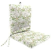 Cream Floral Outdoor Chair Cushion
