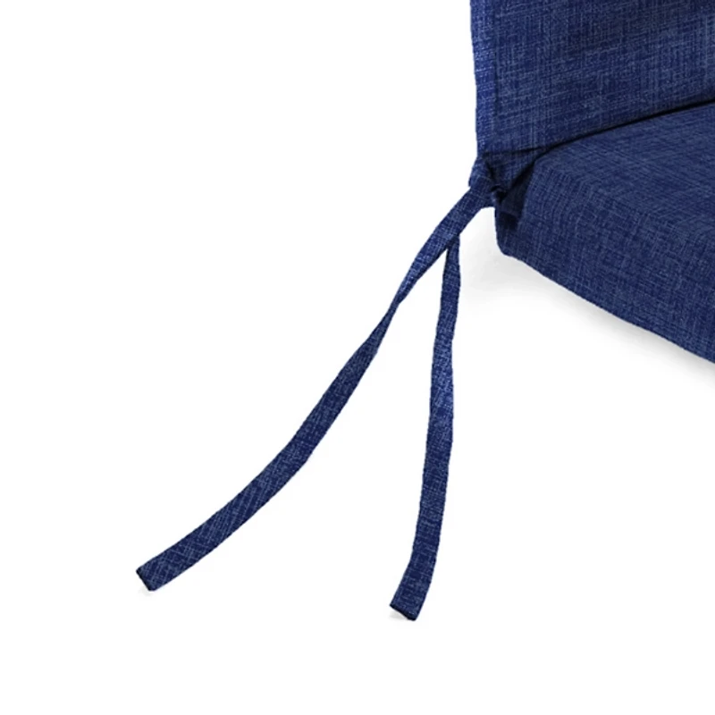 Indigo Crosshatch Outdoor Chair Cushion