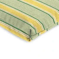 Yellow and Green Stripe Outdoor Chair Cushion