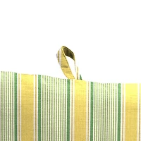 Yellow and Green Stripe Outdoor Chair Cushion