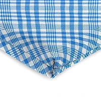 Blue Wetland Plaid Outdoor Chair Cushion