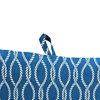 Navy Wavy Lattice Outdoor Chair Cushion