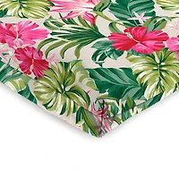 Pink Hibiscus Outdoor Chair Cushion