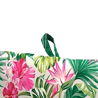 Pink Hibiscus Outdoor Chair Cushion