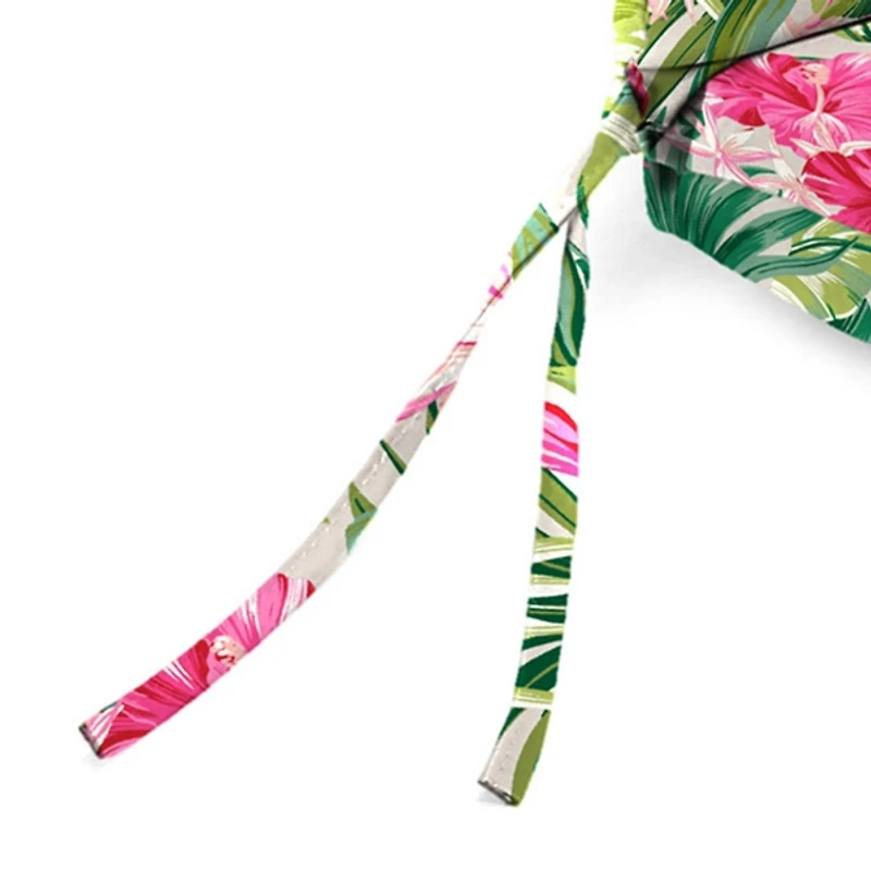 Pink Hibiscus Outdoor Chair Cushion