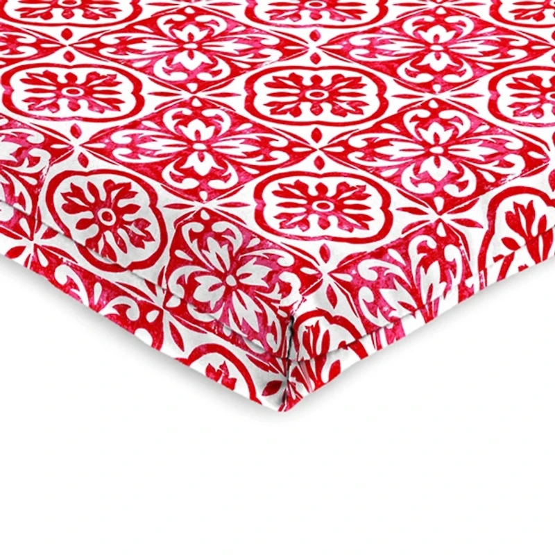 Red Medallion Outdoor Chair Cushion