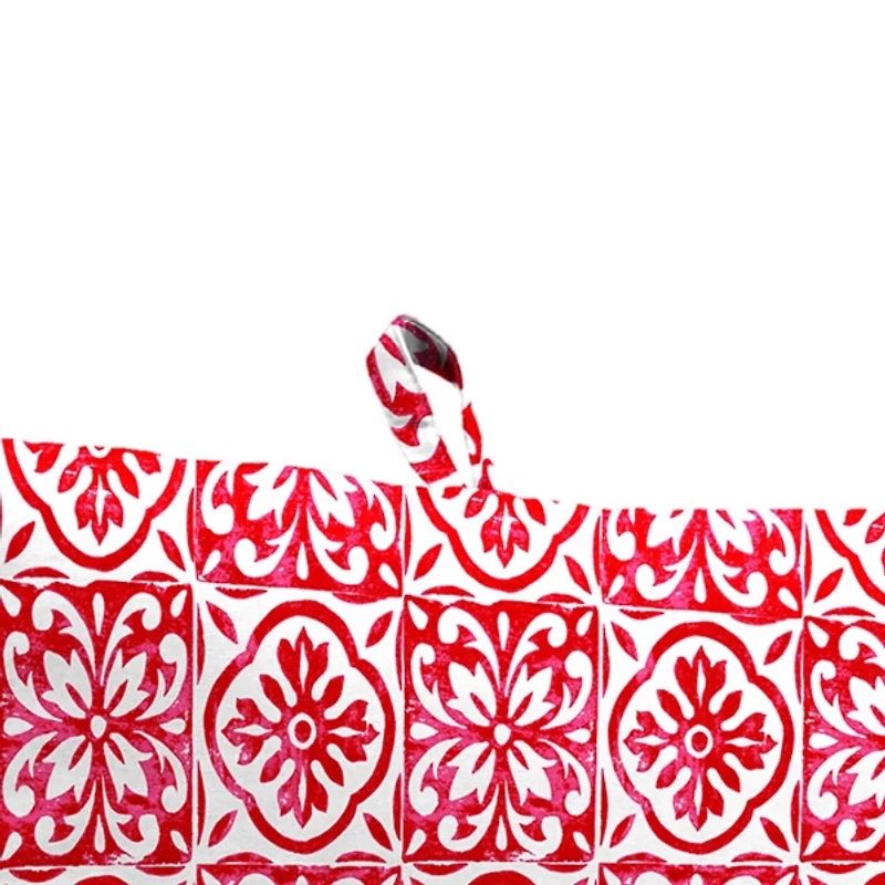Red Medallion Outdoor Chair Cushion