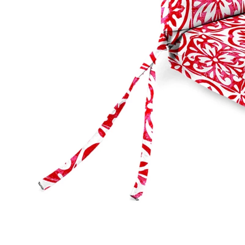 Red Medallion Outdoor Chair Cushion