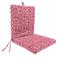 Red Medallion Outdoor Chair Cushion