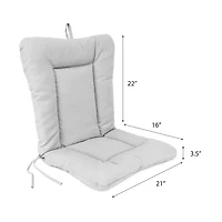 Cream Floral Outdoor Wrought Iron Chair Cushion