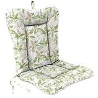Cream Floral Outdoor Wrought Iron Chair Cushion
