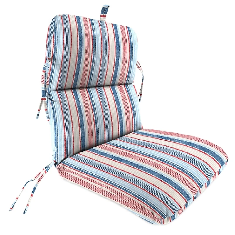 Distressed Stripe Outdoor Chair Cushion, 22x45