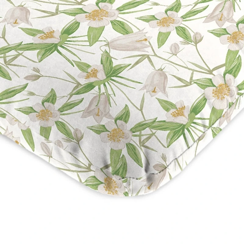 Cream Floral Outdoor Chair Cushion, 22x45