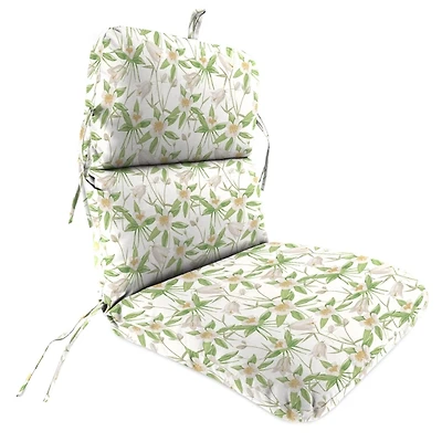 Cream Floral Outdoor Chair Cushion, 22x45