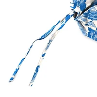 Blue Wetland Floral Outdoor Chair Cushion, 22x45