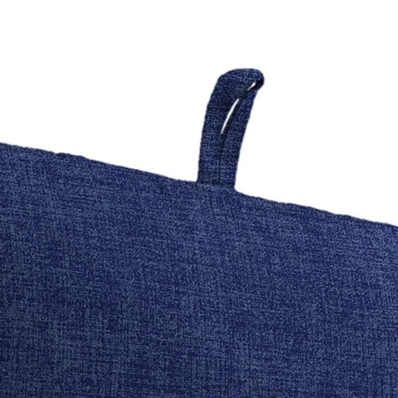 Indigo Crosshatch Outdoor Chair Cushion, 22x45
