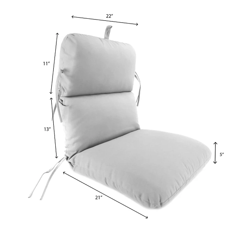 Indigo Crosshatch Outdoor Chair Cushion, 22x45