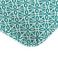Teal Geometric Outdoor Chair Cushion, 22x45