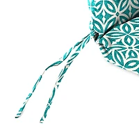 Teal Geometric Outdoor Chair Cushion, 22x45