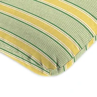 Yellow & Green Stripe Outdoor Chair Cushion, 22x45