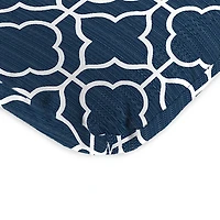 Ocean Blue Quatrefoil Outdoor Chair Cushion, 22x45