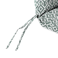 Volcanic Gray Lattice Outdoor Chair Cushion, 22x45