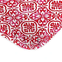 Red Medallion Outdoor Chair Cushion, 22x45