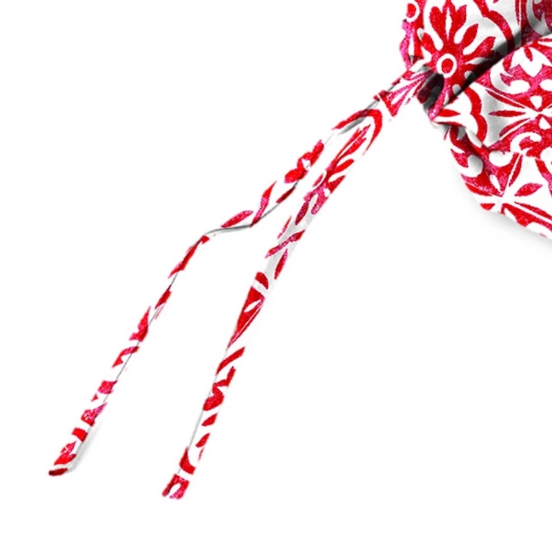 Red Medallion Outdoor Chair Cushion, 22x45