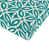 Celestial Teal Geometric Outdoor Chair Cushion