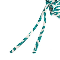 Celestial Teal Geometric Outdoor Chair Cushion