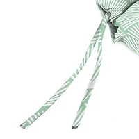 Seagreen Geometric Outdoor Chair Cushion with Ties