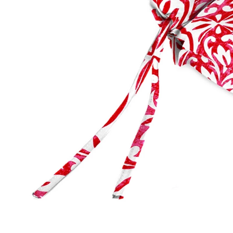 Saturn Red Medallion Outdoor Chair Cushion