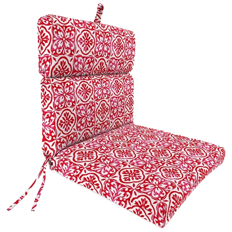 Saturn Red Medallion Outdoor Chair Cushion
