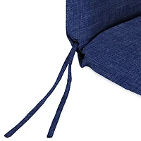 Indigo Blue Crosshatch Outdoor Chair Cushion