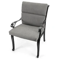 Graphite Gray Crosshatch Outdoor Chair Cushion
