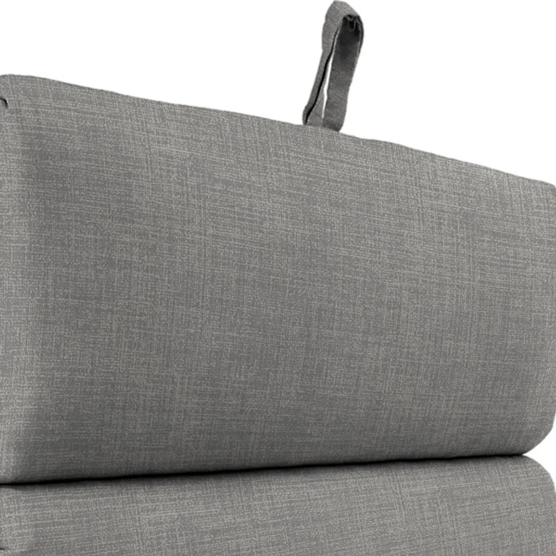 Graphite Gray Crosshatch Outdoor Chair Cushion