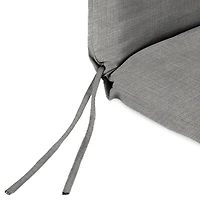 Graphite Gray Crosshatch Outdoor Chair Cushion