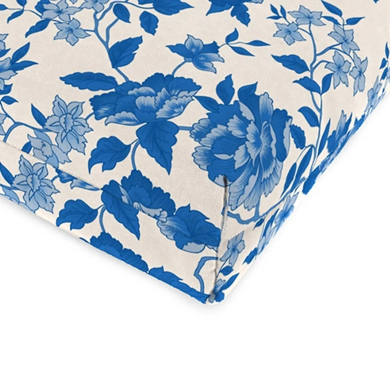 Wetland Blue Floral Outdoor Chair Cushion