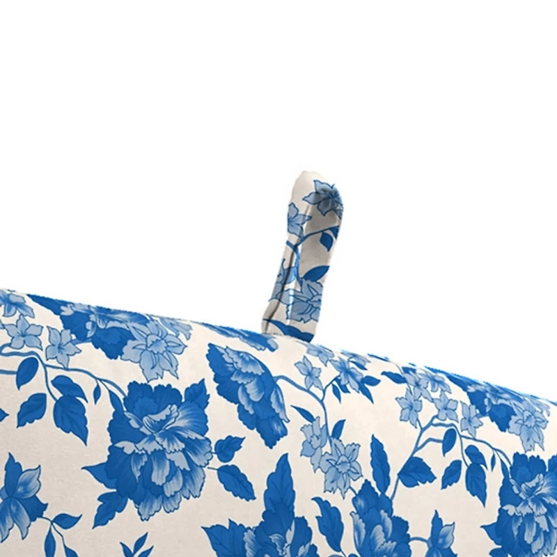 Wetland Blue Floral Outdoor Chair Cushion