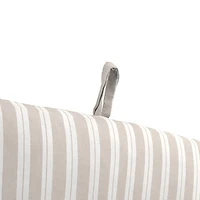 Sand & White Stripe Outdoor Chair Cushion