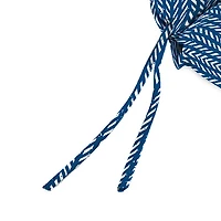 Navy Blue Dash Outdoor Chair Cushion with Ties