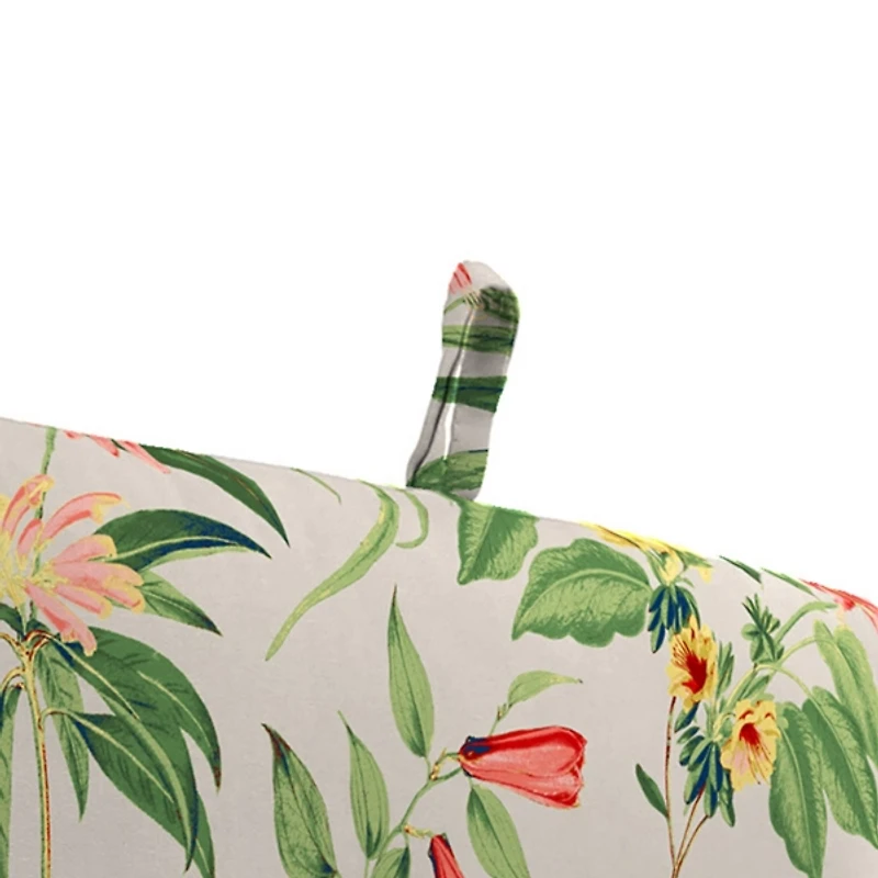 Norrah Tropical Outdoor Chair Cushion with Ties
