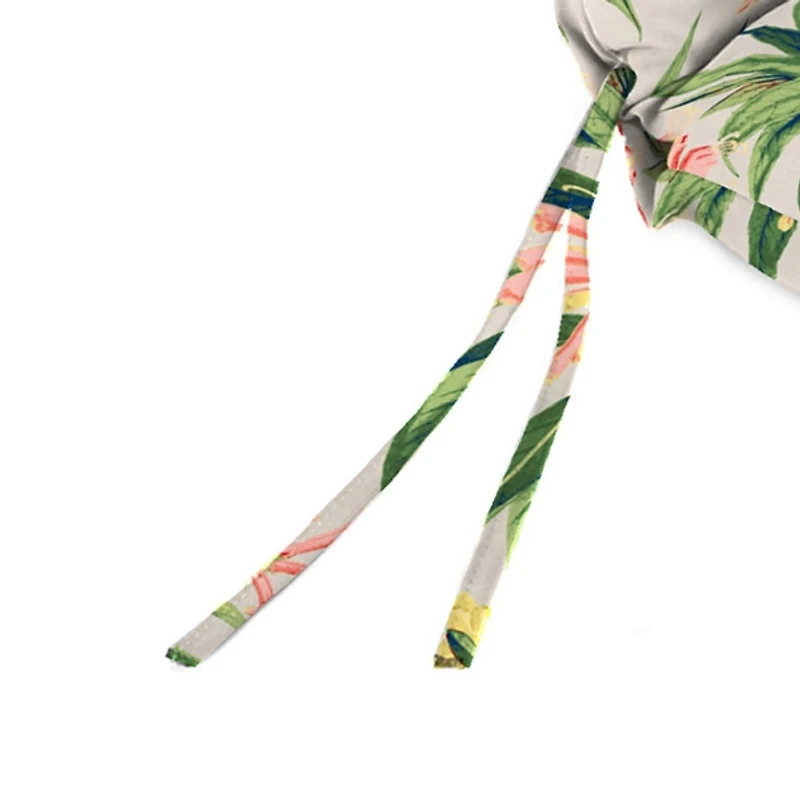 Norrah Tropical Outdoor Chair Cushion with Ties