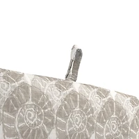 Taupe Conch Shell Outdoor Chair Cushion with Ties