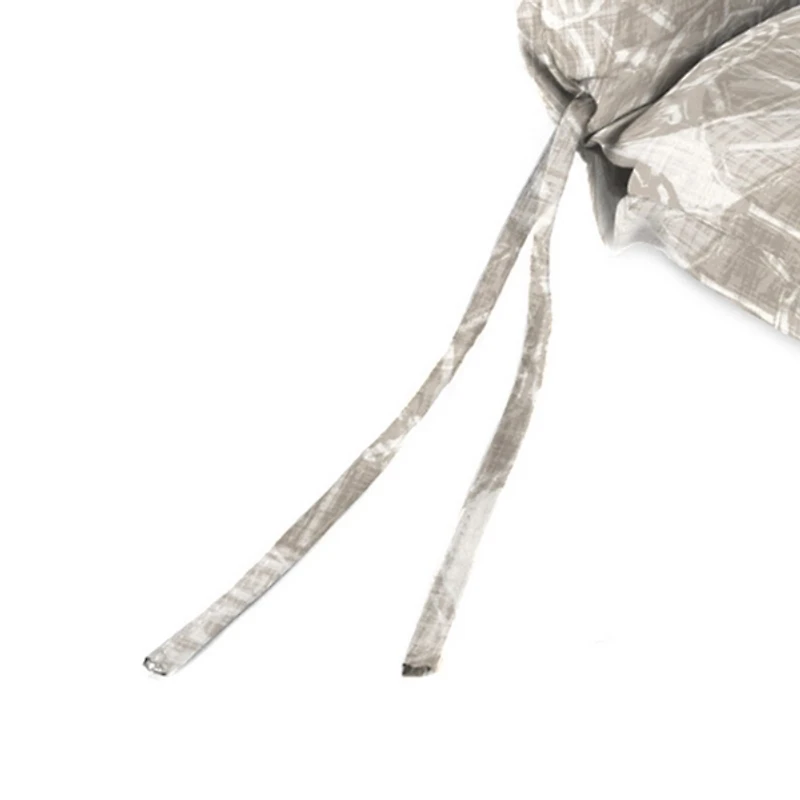 Taupe Conch Shell Outdoor Chair Cushion with Ties