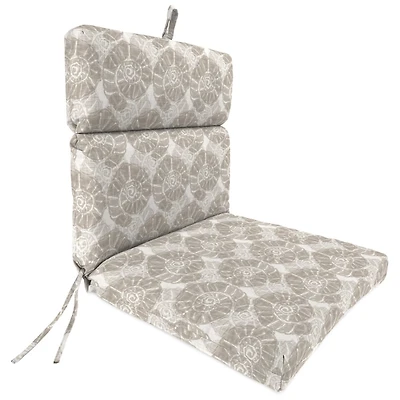 Taupe Conch Shell Outdoor Chair Cushion with Ties