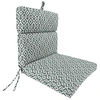 Volcanic Gray Lattice Outdoor Chair Cushion